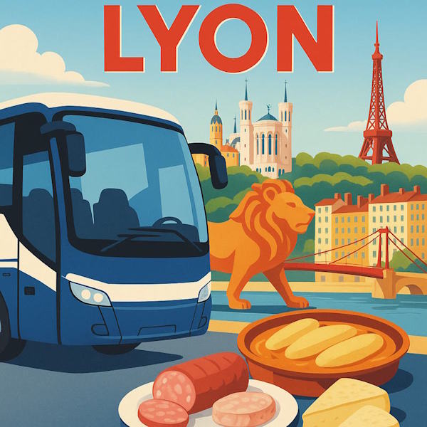 Lyon, autocar, attractions touristiques et gastonomie.